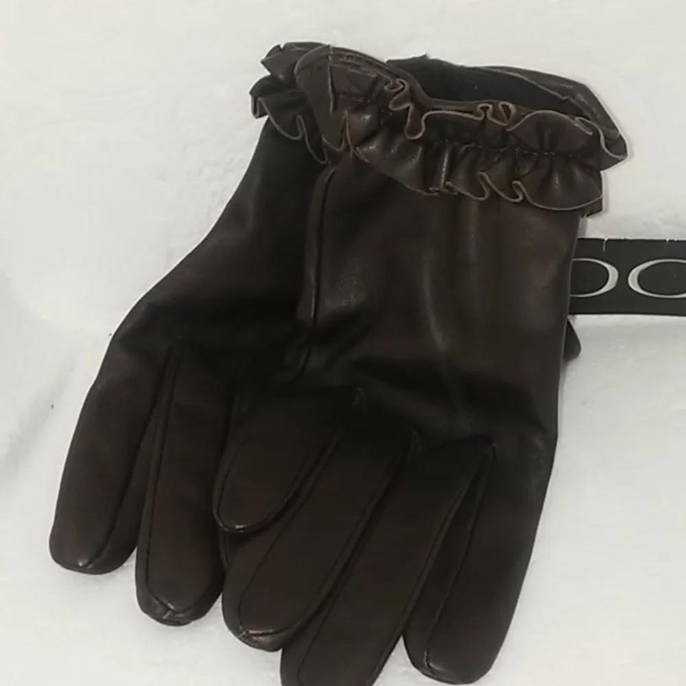 Echo Vintage Brown Leather Gloves Size M
